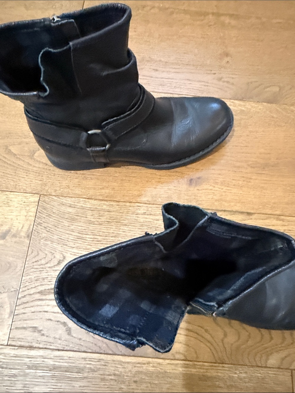 Born Black Leather Harness Moto Boots - Picture 12 of 16
